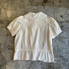 画像2: PALE TONE FRONT DESIGN LACE S/S BLOUSE / Ladies M  (2)