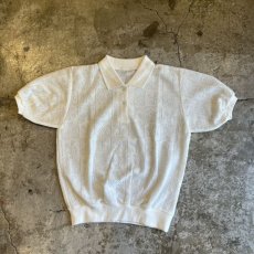 画像1: FLORAL MESH PATCHWORK PATTERN DESIGN　S/S POLO SHIRT / Ladies M  (1)