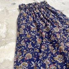 画像9: BOTANICAL PATTERN WIDE SILHOUETTE PANTS / ~W36 (9)