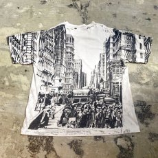 画像2: 90's ALL OVER PATTERN CRASH DAMAGE S/S TEE / Mens XL / MADE IN USA (2)