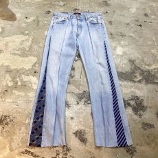 画像1: 【Wiz&Witch】SIDE TIE LINE DENIM PANTS / W31 (1)