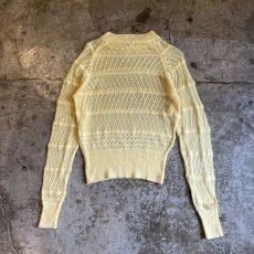 画像2: 【JILL STUART】PALE TONE CROCHET LONG SLEEVE DESIGN KNIT SWEATER / Ladies FR(M) (2)