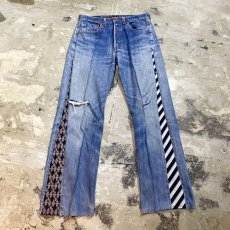 画像1: 【Wiz&Witch】SIDE TIE LINE DENIM PANTS / W30 (1)