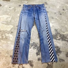 画像1: 【Wiz&Witch】SIDE TIE LINE DENIM PANTS / W30 (1)