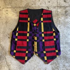 画像1: REVERSIBLE DESIGN NATIVE VEST / Ladies M (1)