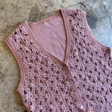 画像3: CROCHET COLOR KNIT VEST / Ladies M (3)