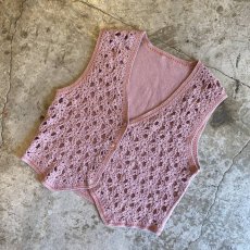 画像4: CROCHET COLOR KNIT VEST / Ladies M (4)