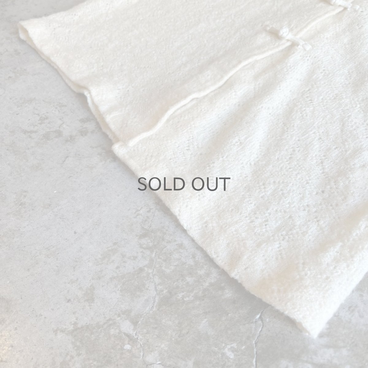 画像4: IVORY COLOR FLORAL PATTERN CHINA DESIGN KNIT CARDIGAN / Ladies M (4)