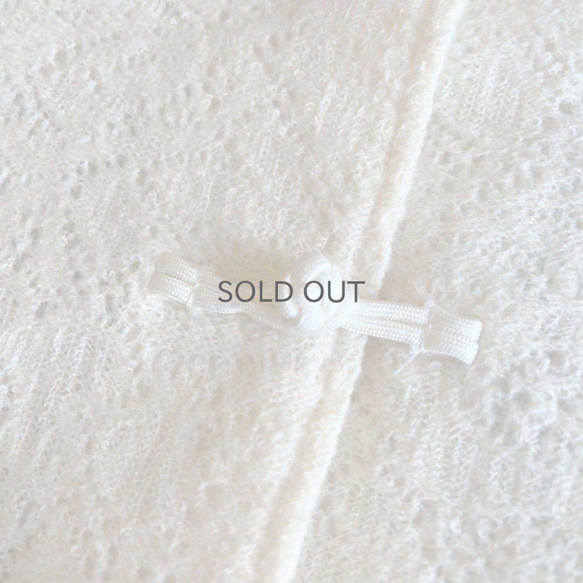 画像10: IVORY COLOR FLORAL PATTERN CHINA DESIGN KNIT CARDIGAN / Ladies M (10)