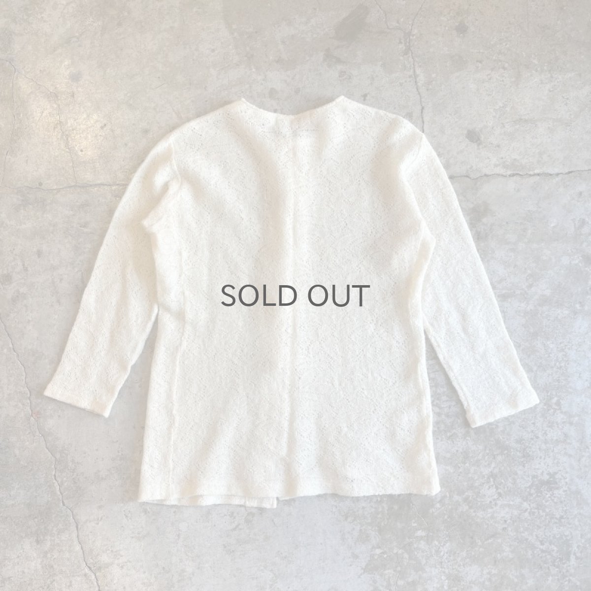 画像2: IVORY COLOR FLORAL PATTERN CHINA DESIGN KNIT CARDIGAN / Ladies M (2)