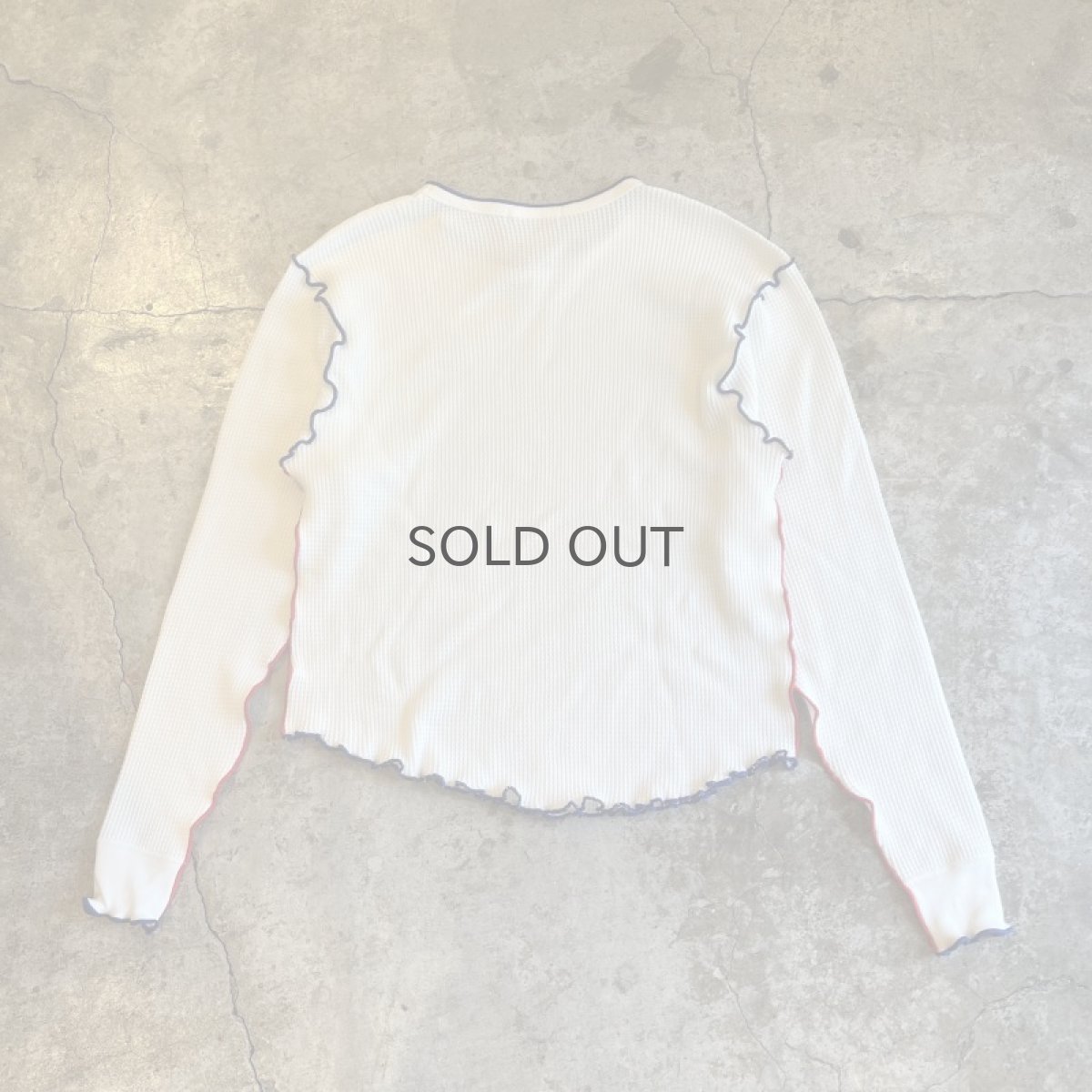 画像2: 【Wiz&Witch】"OUT STITCH" TWO STITCH THERMAL L/S TEE / OS (2)