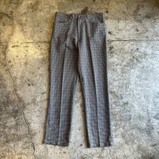 画像1: GLEN CHECK PATTERN STRAIGHT PANTS / W30 (1)