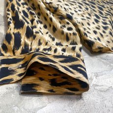 画像7: LEOPARD PATTERN OPEN COLLAR SILK L/S SHIRT / Mens L (7)