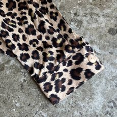 画像6: ALL OVER LEOPARD PATTERN STAND COLLAR OVER L/S SHIRT / Ladies XL (6)