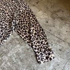 画像7: ALL OVER LEOPARD PATTERN STAND COLLAR OVER L/S SHIRT / Ladies XL (7)