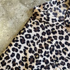 画像8: ALL OVER LEOPARD PATTERN STAND COLLAR OVER L/S SHIRT / Ladies XL (8)