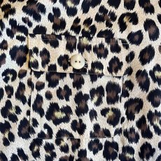 画像10: ALL OVER LEOPARD PATTERN STAND COLLAR OVER L/S SHIRT / Ladies XL (10)