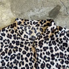 画像9: ALL OVER LEOPARD PATTERN STAND COLLAR OVER L/S SHIRT / Ladies XL (9)