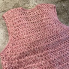 画像9: PINK COLOR FRONT BUTTON DESIGN VEST / Ladies M (9)