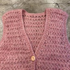 画像5: PINK COLOR FRONT BUTTON DESIGN VEST / Ladies M (5)