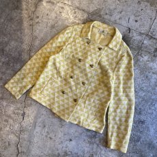 画像4: OLD SCALE PATTERN WOOL DOUBLE JACKET / Ladies M (4)