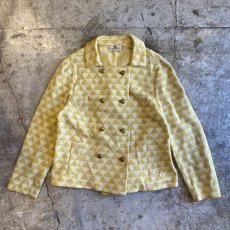 画像1: OLD SCALE PATTERN WOOL DOUBLE JACKET / Ladies M (1)