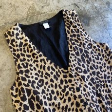 画像3: LEOPARD PATTERN DESIGN COTTON VEST / Ladies M (3)