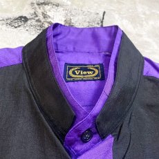 画像10: SWITCHED PURPLE COLOR BAND COLLAR L/S SHIRT / Mens L (10)