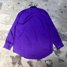 画像2: SWITCHED PURPLE COLOR BAND COLLAR L/S SHIRT / Mens L (2)