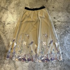 画像1: COLOR ART EMBROIDERY DESIGN TULLE FLARE SKIRT / W26~W31 (1)