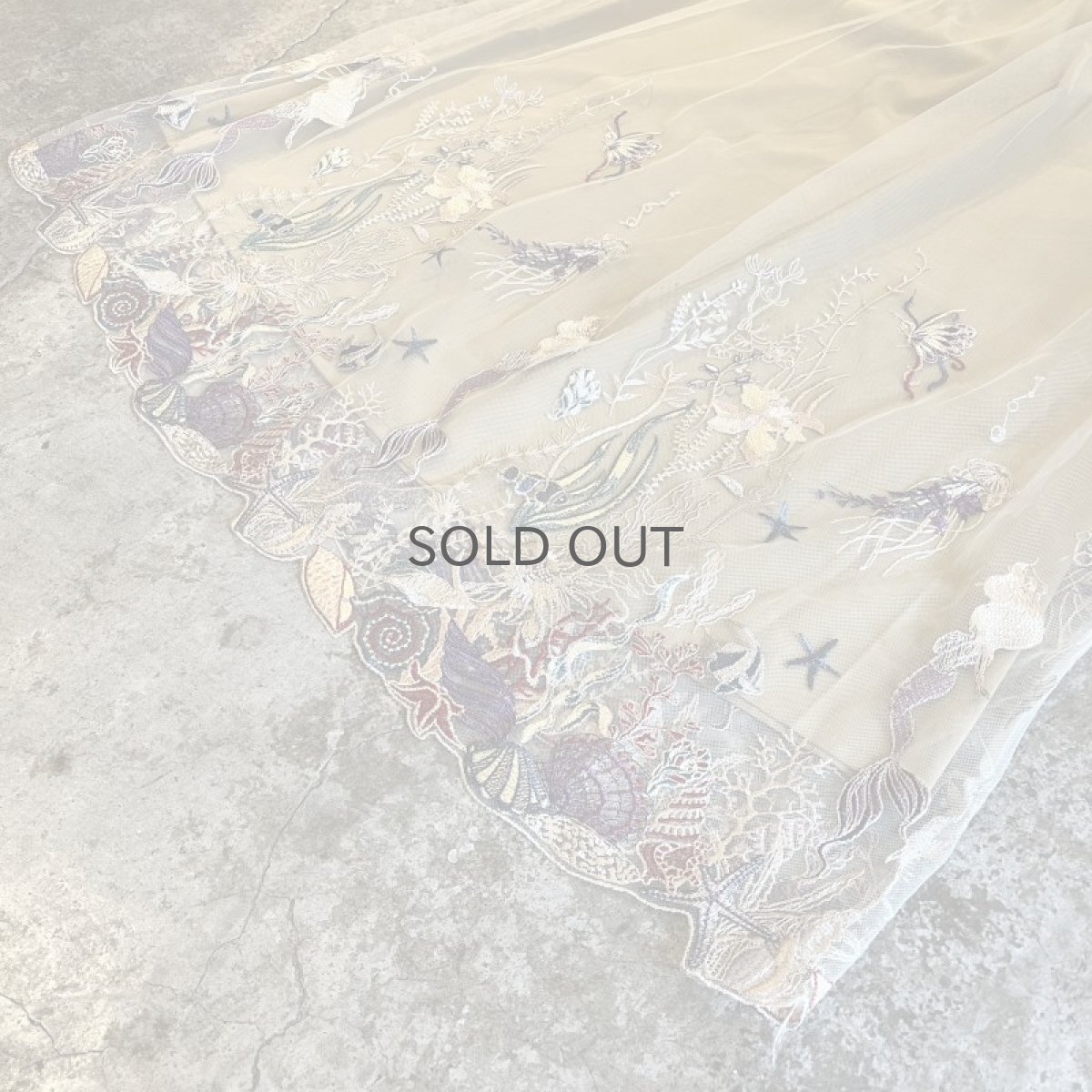 画像5: COLOR ART EMBROIDERY DESIGN TULLE FLARE SKIRT / W26~W31 (5)