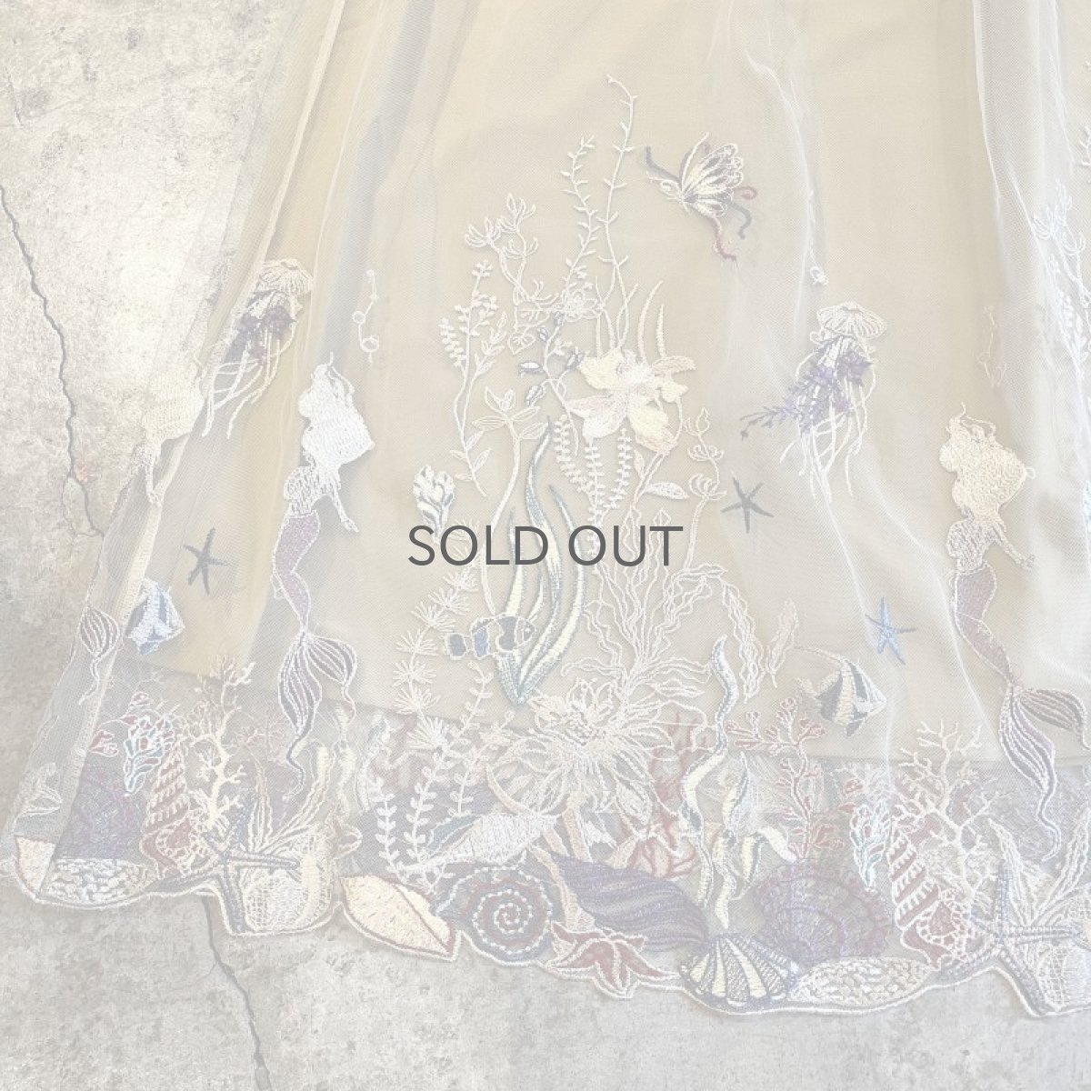 画像8: COLOR ART EMBROIDERY DESIGN TULLE FLARE SKIRT / W26~W31 (8)