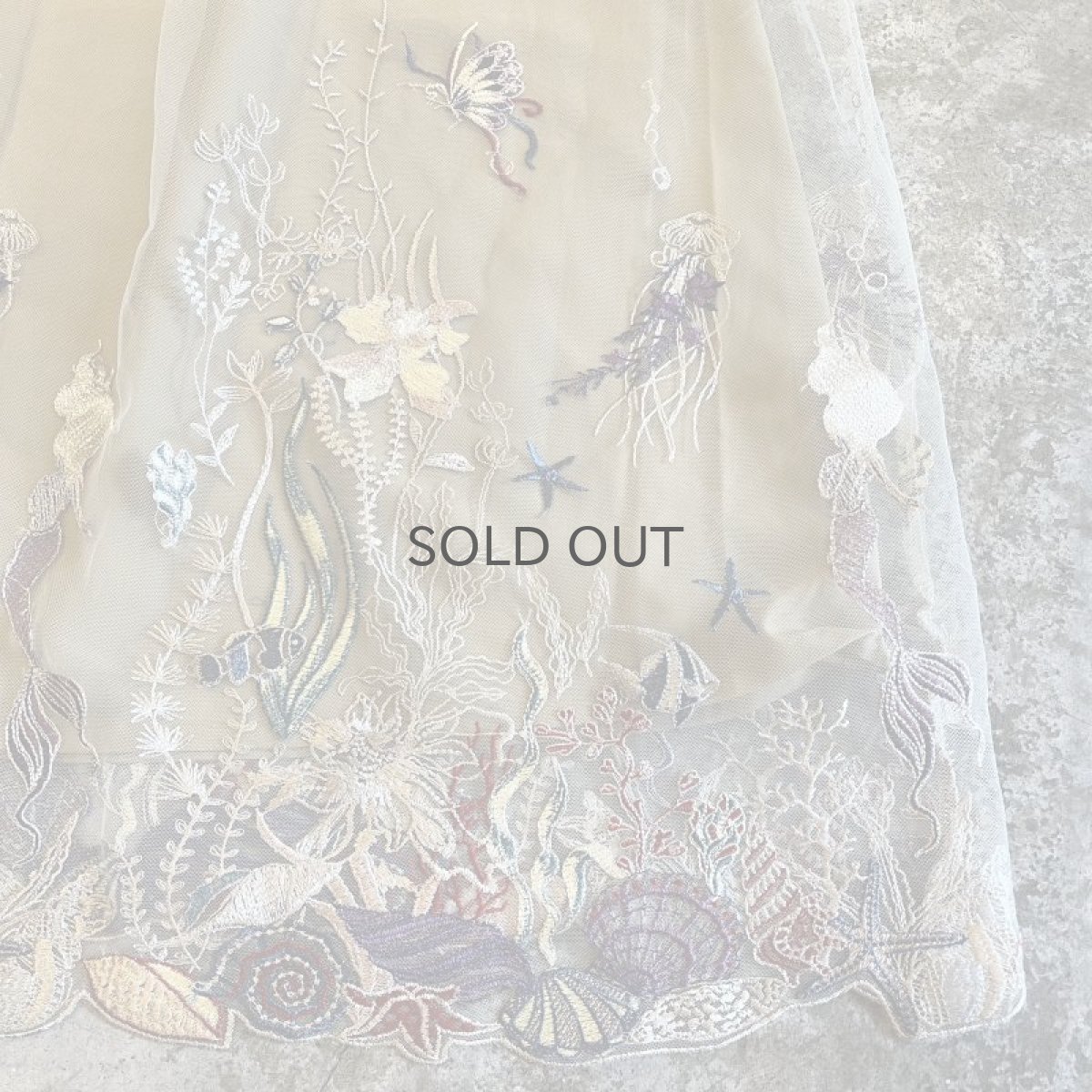 画像9: COLOR ART EMBROIDERY DESIGN TULLE FLARE SKIRT / W26~W31 (9)