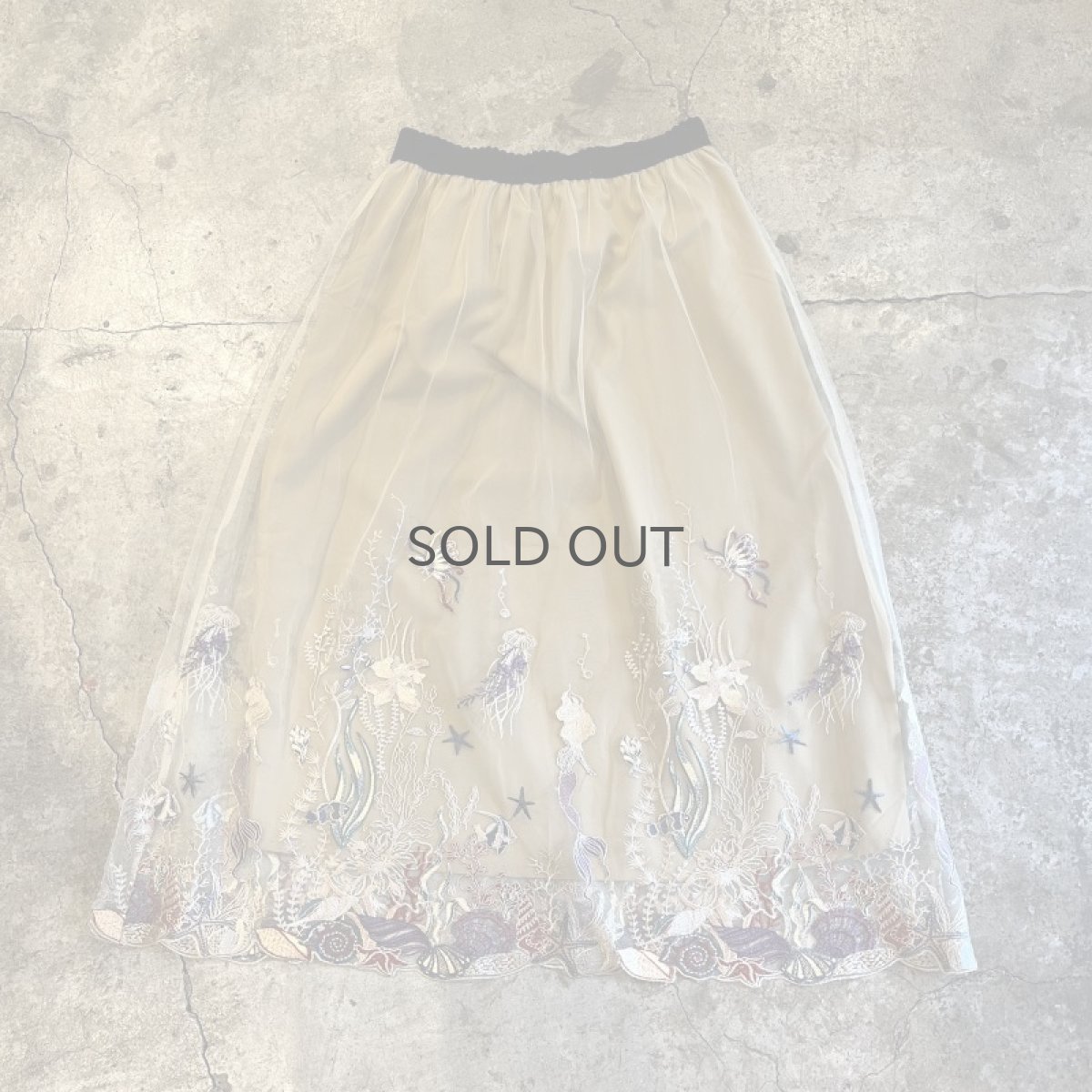画像2: COLOR ART EMBROIDERY DESIGN TULLE FLARE SKIRT / W26~W31 (2)