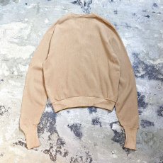 画像2: 70~80's BEIGE COLOR KNIT CARDIGAN / Mens L / MADE IN USA (2)