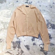 画像1: 70~80's BEIGE COLOR KNIT CARDIGAN / Mens L / MADE IN USA (1)