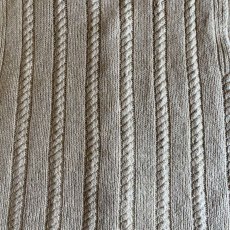 画像11: BEIGE COLOR V NECK ARAN DESIGN KNIT VEST / Ladies L (11)