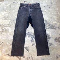 画像1: 【Wiz&Witch】"UNITED" ONE OFF DESIGN BLACK JEANS / W32 (1)