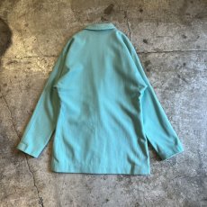 画像2: MINT GREEN COLOR 1 BUTTON DESIGN  JACKET / Ladies L (2)