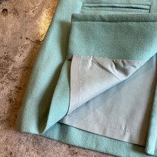 画像5: MINT GREEN COLOR 1 BUTTON DESIGN  JACKET / Ladies L (5)