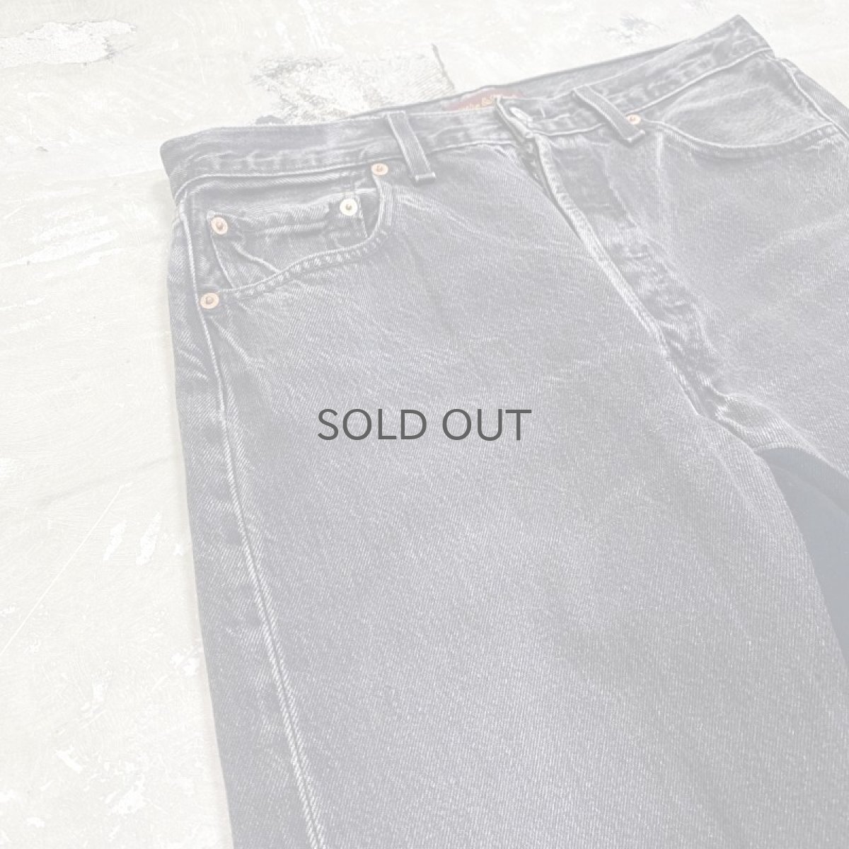 画像3: 【Wiz&Witch】"UNITED" ONE OFF DESIGN BLACK JEANS / W32 (3)