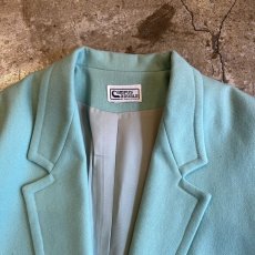 画像8: MINT GREEN COLOR 1 BUTTON DESIGN  JACKET / Ladies L (8)