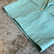 画像4: MINT GREEN COLOR 1 BUTTON DESIGN  JACKET / Ladies L (4)