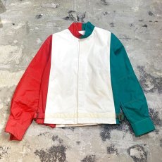 画像1: OLD THREE COLOR FRONT VELCRO WORK JACKET / Mens L (1)