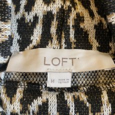 画像10: MOCK NECK LEOPARD PATTERN KNIT L/S TOPS / Ladies M (10)
