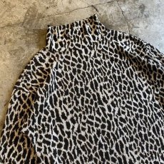 画像3: MOCK NECK LEOPARD PATTERN KNIT L/S TOPS / Ladies M (3)