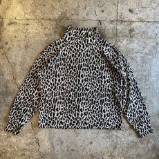 画像1: MOCK NECK LEOPARD PATTERN KNIT L/S TOPS / Ladies M (1)