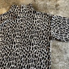 画像7: MOCK NECK LEOPARD PATTERN KNIT L/S TOPS / Ladies M (7)