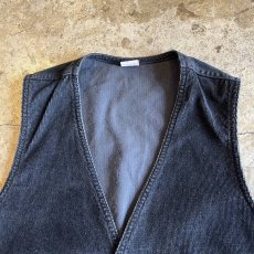 画像7: 【LEVI'S】BLACK COLOR CORDUROY DESIGN VEST / Ladies M / MADE IN USA (7)