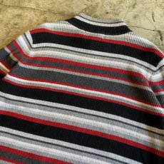 画像8: BORDER MULTI COLOR COTTON KNIT L/S TOPS / Ladies XL(L) (8)